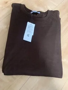 新品　長袖　フリーサイズ　ブラウン長袖　カットソー トップス　ユニセックス