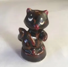 昭和レトロ 陶器製 たぬき 置物 ミニチュア インテリア 動物 アニマルのサムネイル