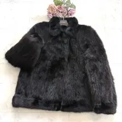 グラマミンク リアルファー コート クロップド 毛皮 ￼ゆったり なめし柔らか