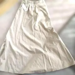 GU　ベージュ コットン混紡 ロングスカート 新品