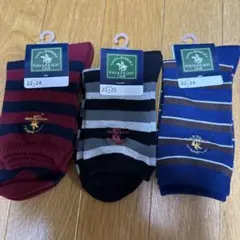 最終お値下げ❗️ ストライプソックス 3足セット　タグ新品　紺色系　新品
