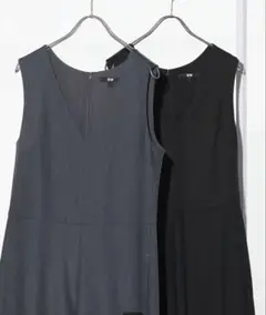 UNIQLO ノースリーブジャンプスーツ M ブラック