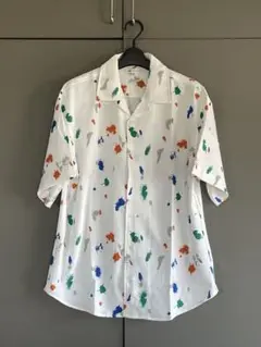 新品tk.タケオキクチ ブラッシュ柄半袖シャツ