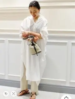 plage コットンワッシャークロップドパンツ　 38のサムネイル