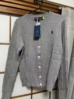 未使用 ポロベア ポロ ラルフローレン グレー ニットカーディガン