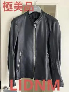 LIDNM ブラックレザー ジャケット