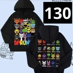 スプランキー　パーカー　長袖　フード付き　ブラック　130サイズ　qq6