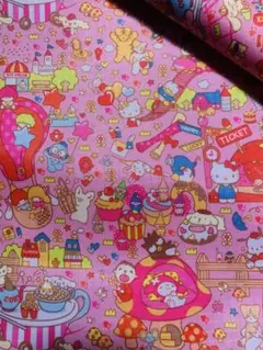 サンリオ　キティーちゃん　キキララ　ナイロン生地　ハンドメイド用