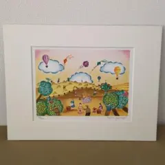 ◯絵画 リトグラフ版画 額装品 絵画 リトグラフ版画 額装品