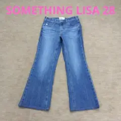 SOMETHING LISAフレアデニム ブルー28リサ