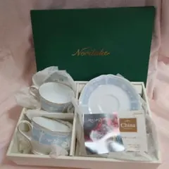 未使用品 ノリタケチャイナ　カップアンドソーサー2セット　ペアセット
