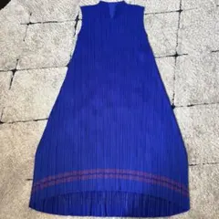 極美品 プリーツプリーズ ロングワンピース 横プリーツ イッセイミヤケ