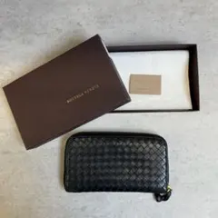 Bottega Veneta ブラックレザー長財布
