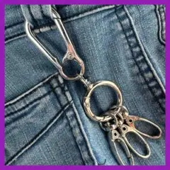 アクセサリー　カラビナ　シンプル 　シルバー　金具 　パーツ 　アメカジ