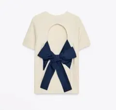 ZARA バックリボン ニットトップスのサムネイル