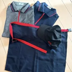 ケンタッキー　ユニフォーム　Lサイズ　ポロシャツ　エプロン、帽子の4点セット