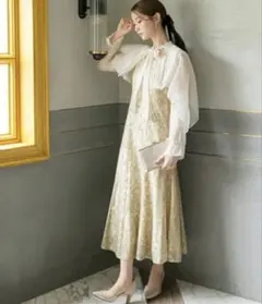 AIMER 2WAYロングスリーブボレロ付マーメイドラインドレス