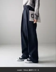 me +em select 太ベルトハイウエストスラックス