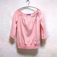 BURBERRY♥オフショル♡プルオーバー♡ロゴ刺繍♡チェックリボン