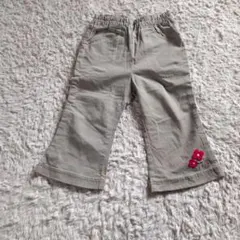 ELLE キッズ 夏向きパンツ ベージュ 花柄刺繍 90cmのサムネイル