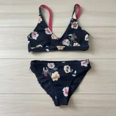 ロキシー　セパレート水着 ネイビー・フラワー