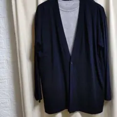 nano-universe 起毛カーディガン L ブラック