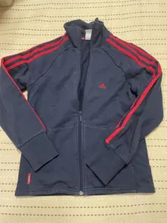 adidas ジップアップジャージ ネイビー/レッド