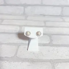 ピアス　シルバー　silver　AVON　パール　花　ジルコニア　EL-0573
