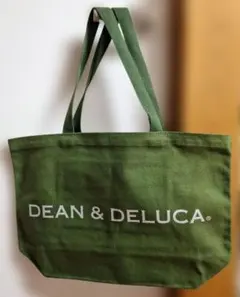 DEAN & DELUCAトートバッグ☆限定色☆カーキ×シルバーロゴ 大容量