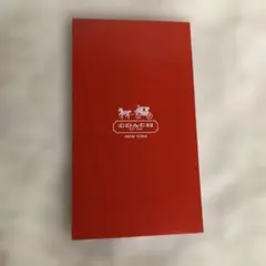 COACH コーチ　ブランド　メモ帳 赤色　手帳　ケータイくらいの大きさ