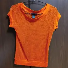 THE LIMITED メッシュTシャツ　オレンジ　M