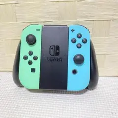 ニンテンドースイッチ ジョイコン どうぶつの森 LRセット グリップ付き 任天堂