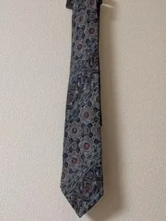 JUN MEN ペイズリー柄 ネクタイ ネイビー シルク 日本製