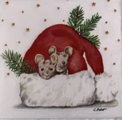 ꕤ︎︎·͜· Xmasカクテル1②・4枚セットペーパーナプキン