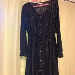 axes femme ブラック レース ワンピース