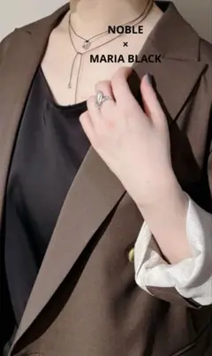 新品♡NOBLE×MARIABLACK♡シルバーチョーカー♡