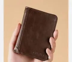 ⭐新品　三つ折り財布 深い現金ポケット付き