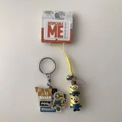 USJ ユニバーサルスタジオジャパン　ミニオン キーホルダー ストラップ セット