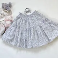 usedハンドメイドリバティスカート　120 bebeインナースカート付き