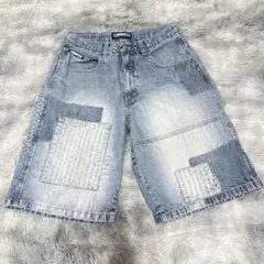 【希少】SOUTHPOLE サウスポール パッチワーク バギーデニムショーツのサムネイル
