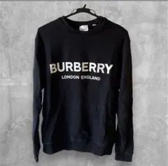 90s イングランド製 バーバリー 正規品 ビッグロゴ スウェット　　トレーナー バーバリー 背面ビッグロゴ スウェット M バックプリント 長袖T