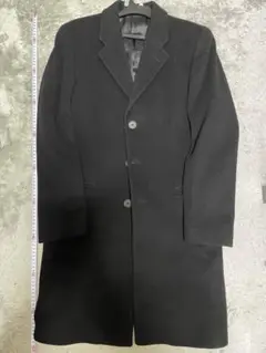 希少　Emporio Armani ダブルブレスト チェスター　コート　黒 EMPORIO ARMANI - エンポリオアルマーニ チェスターコート