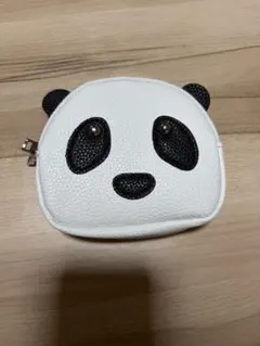 パンダ☆フェイスポーチ☆二つのコンパートメント付き