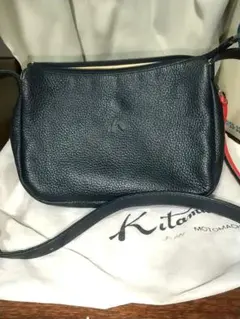 Kitamura ショルダーバッグ ネイビー レザー