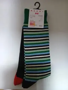 【新品・未使用】ユニクロ マルニヒートテックソックス 2足セットグリーン