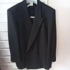 超美品Fly Dragon ブラックフォーマル スーツ ダブルブレスト春夏用