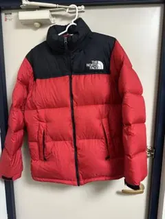 THE NORTH FACE ダウンジャケット L レッド/ブラック - メルカリ