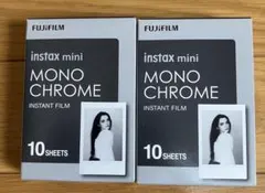 チェキフィルムinstax mini MONOCHROME　2パック　20枚