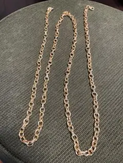 【新品】ゴールドチェーン(メッキ)2本セット1.1m×2本 72g×2