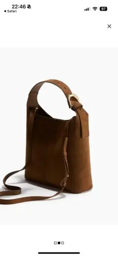 H＆Mブラウン スエード ショルダーバッグ　小　最終値下げ